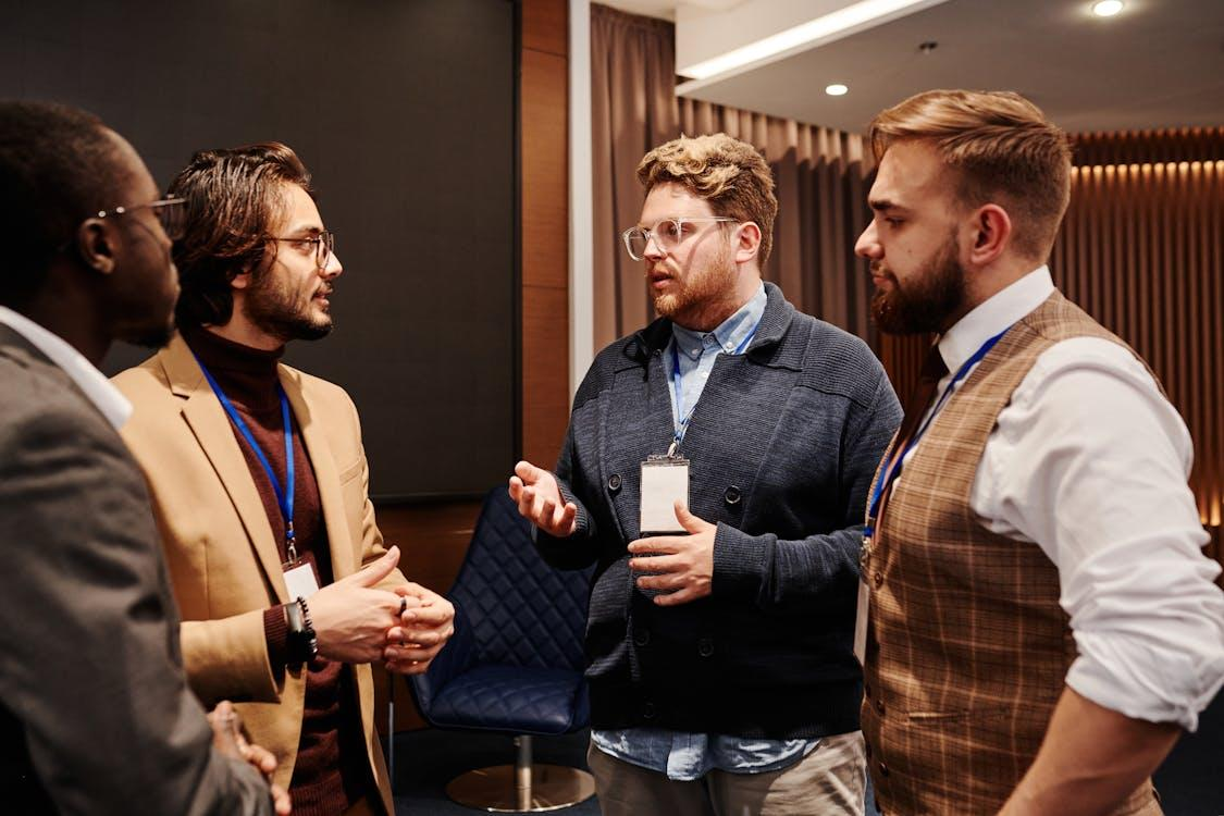 Men engaged in conversation