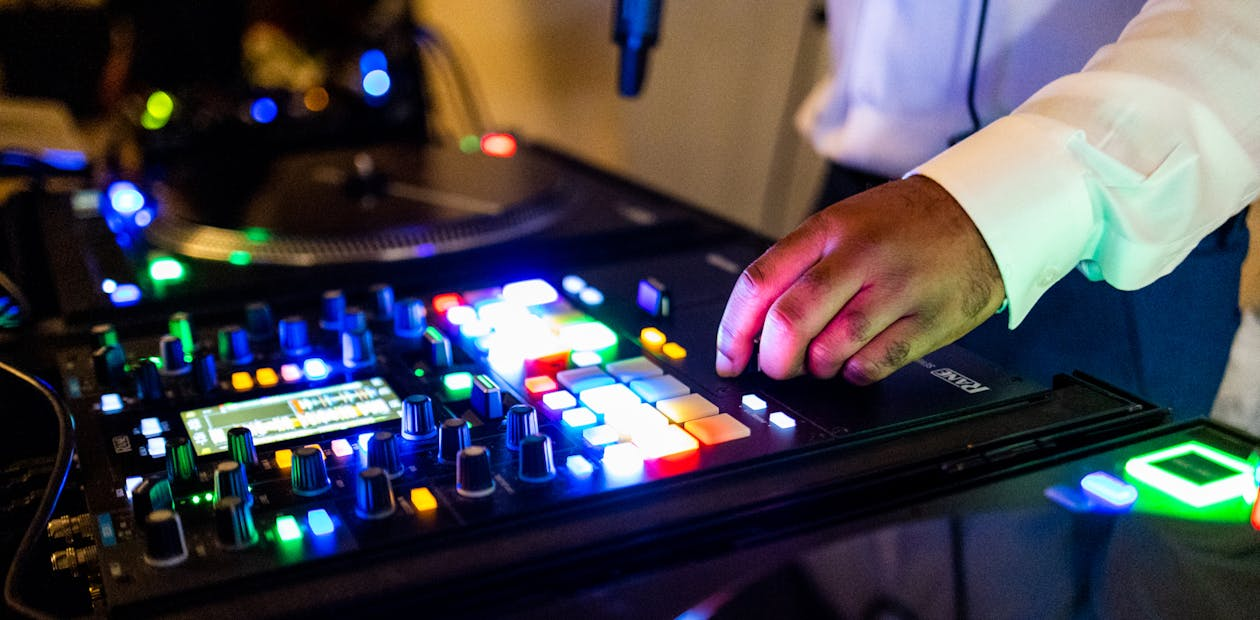 A DJ playing at a party