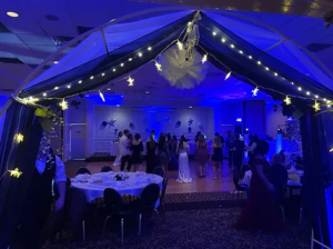 A photo showing people enjoying an event